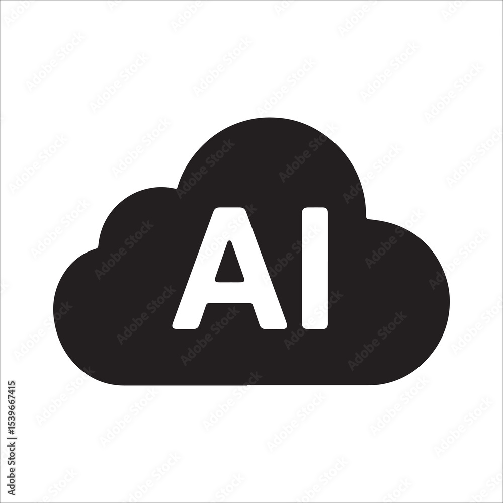 Poster abstract ai cloud computing technology design