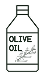 シンプルなオリーブオイルのイラスト