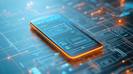 Mobile Application Wireframe Design visual concept showcasing innovation digital tools wireframe design mobile applications