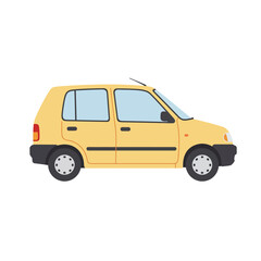 Car Illustration on White Background for Transportation and Automotive Design