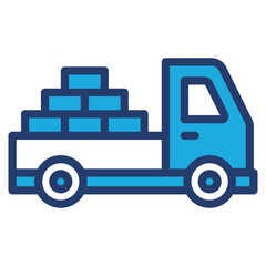 Logistics Delivery blue color icon