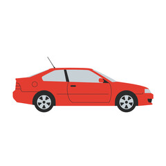 Car Illustration on White Background for Transportation and Automotive Design