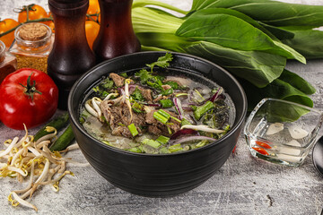 Vietnamese cuisine - Pho Bo soup with beef