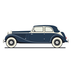 Car Illustration on White Background for Transportation and Automotive Design