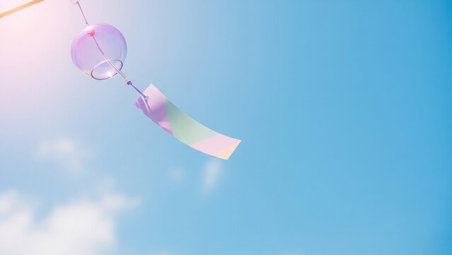 青空に揺れている一個の風鈴