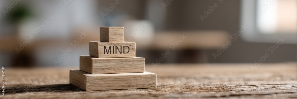 Poster building self-improvement through a pyramid structure focusing on body, mind, and connection for hol