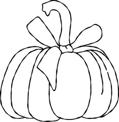 Pumpkin Decorated with Retro Coquette Aesthetic for Halloween.