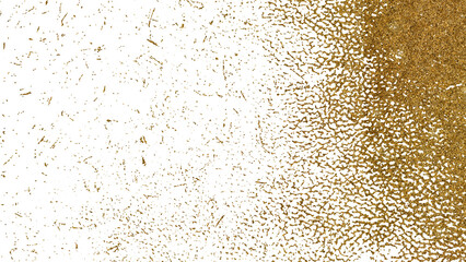 Golden paint brush stroke glittering texture.