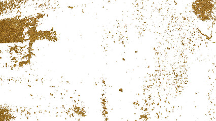 Golden paint brush stroke glittering texture.