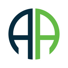 initial letter AA logo template