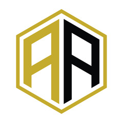 initial letter AA logo template