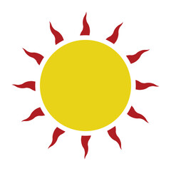 sun logo template in flat design