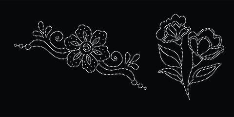 Abstract beautiful rhinestone glitter motif design.
