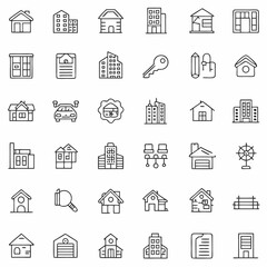 real estate icon set