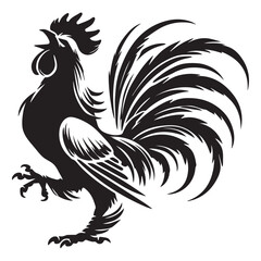 Fototapeta premium Hilarious Rooster Clipart for Animal Enthusiasts