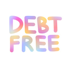 Debt Free Sticker