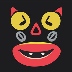 Funny Cartoon Emotion. Positive Graphic Design.