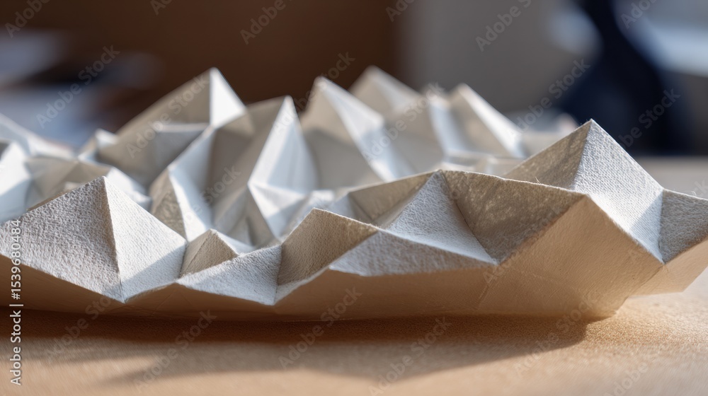 Fototapete Sharp Triangle Patterns Contrasting With a Soft Base Create an Intriguing Design Element in an Artistic Display