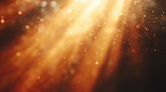 Golden light beams, bokeh, ethereal, and dreamy effect