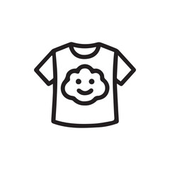 Cheerful Cloud T Shirt Design for Kids Apparel and Fashion Styles