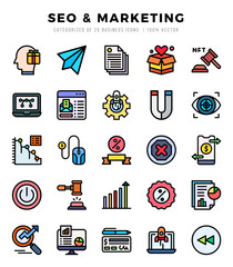 Market & Economy icon pack for your website. mobile. presentation. and logo design.
