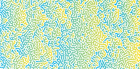 Abstract Turing organic wallpaper background. Linear design with biological shapes. Organic lines in Memphis. 260Turing reaction diffusion monochrome seamless pattern with chaotic motion.