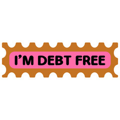 Debt free sticker