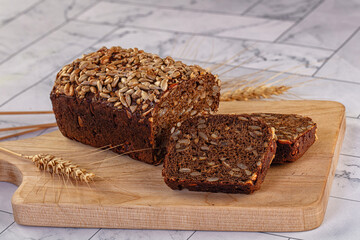 Browl rye bread with seeds