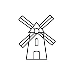 wind wheel line art