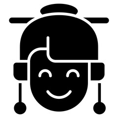 Chinese Woman glyph icon
