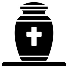 Obraz premium Urn glyph icon