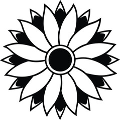 vector illustration of a Sunflower
