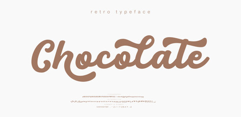 Retro Elegant Luxury Font, Uppercase Lowercase And Number. Classic Lettering Minimal Fashion Designs. Typography modern serif fonts regular decorative vintage concept. vector illustration

