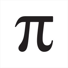 High resolution pi symbol vector graphic