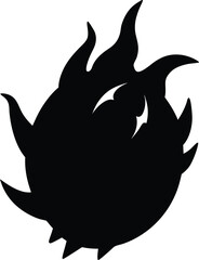 vector illustration of a dragon fruit