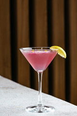 cosmopolitan cocktail in a martini glass