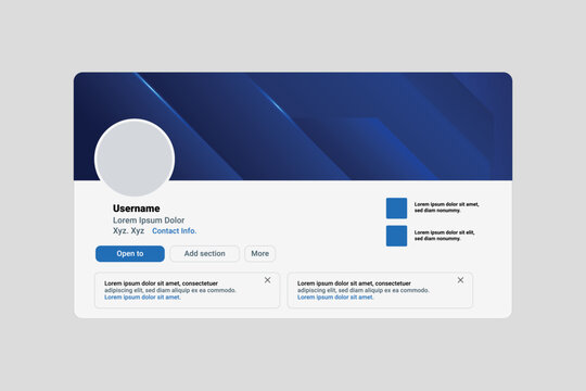 Linkedin profile mockup, linkedin profile page mockup template