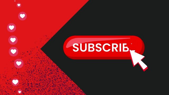 youtube suscribe red arrow with a white background