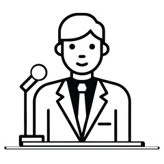  Public Speaker Vector Icon