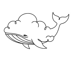 A cloud shaped like a whale