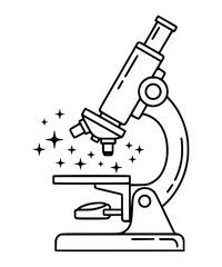 A microscope with stars inside