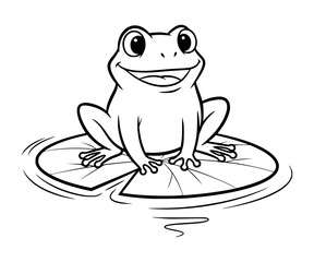 A talking frog sitting on a lily pad