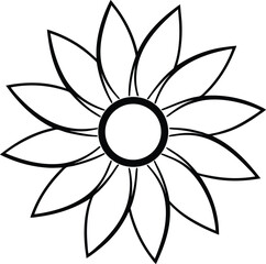vector illustration of a Sunflower
