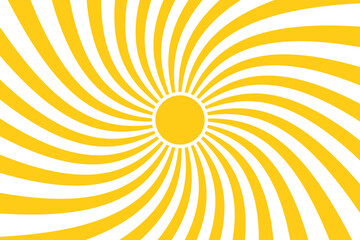 Vibrant yellow sunburst design evokes energy and positivity