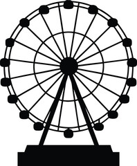 ferris wheel vector illustration, ferris wheel black silhouette vector illustration,ferris wheel graphic