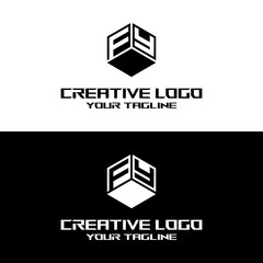 creative letter logo fy design vector