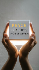 Gift of Peace: Offered Not Given.