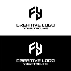 creative letter logo fy design vector