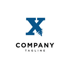 Letter X Screw logo Icon Vector