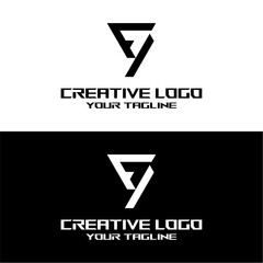 creative letter logo fy design vector